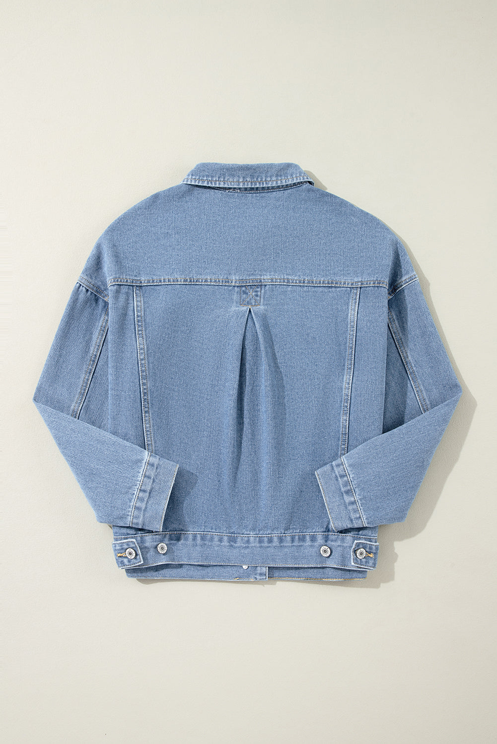 Wild Wind Washed Oversize Pocketed Denim Jacket