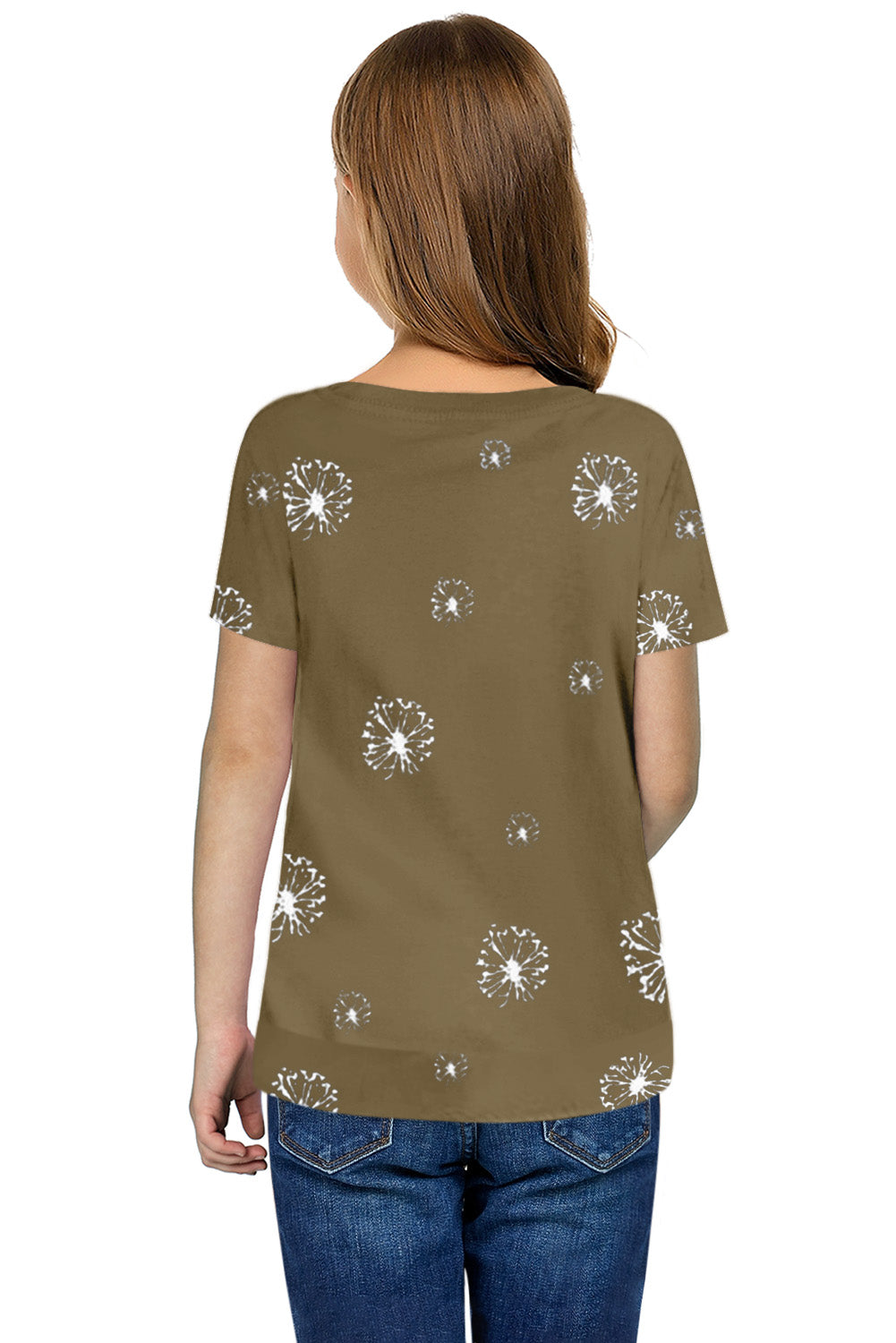 Dandelion Print Little Girl Tee