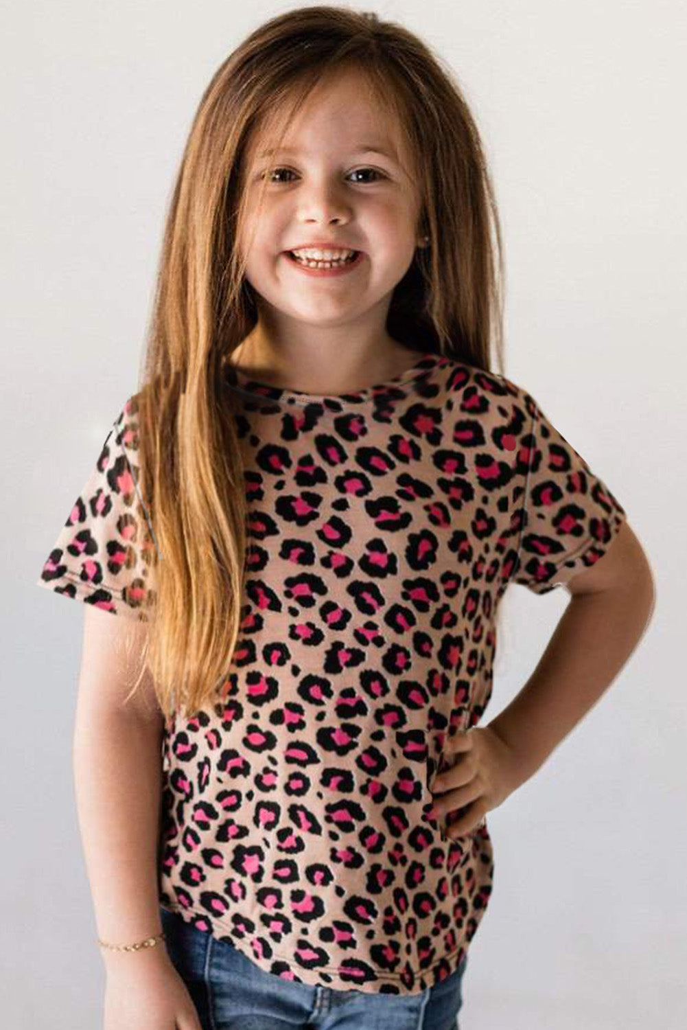 Leopard Little Girls' Tee