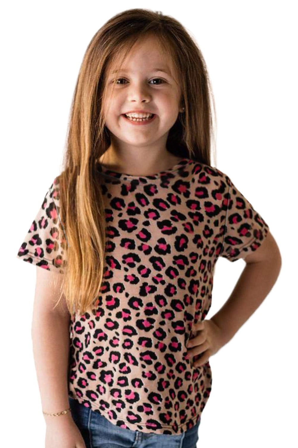 Leopard Little Girls' Tee