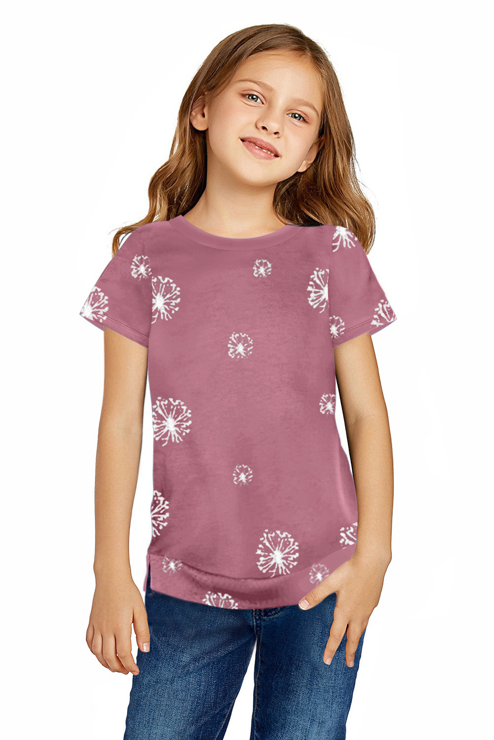 Dandelion Print Little Girl Tee