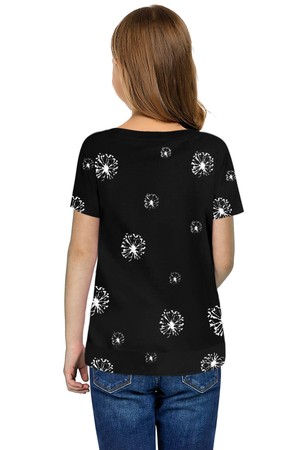 Dandelion Print Little Girl Tee